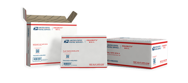Priority Mail Supplies available in The Postal Store.